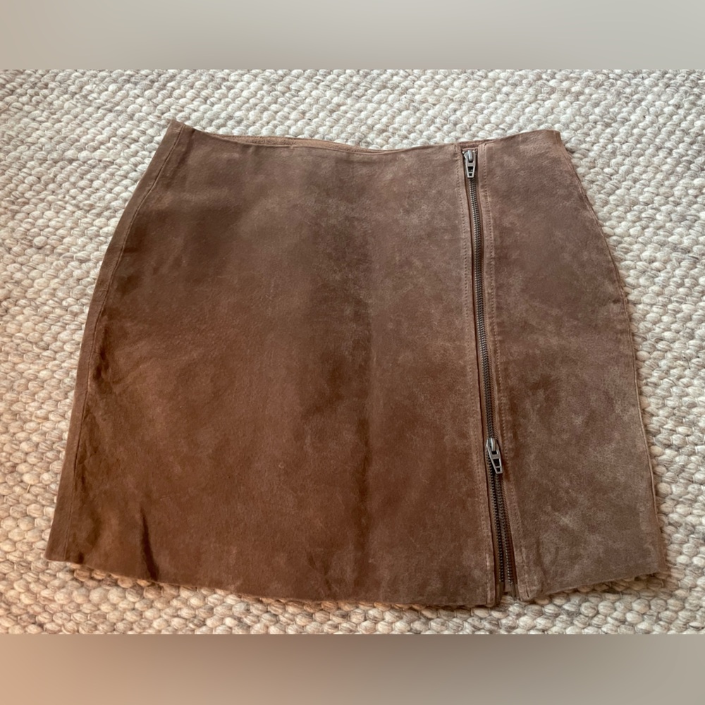 Vintage suede mini skirt